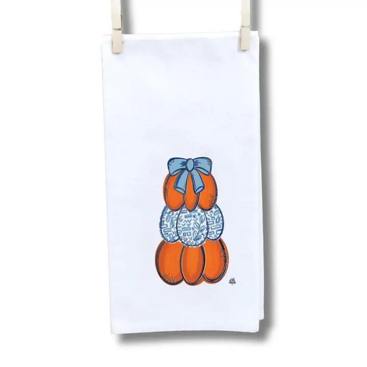 Blue and White 2026 Pumpkin Sack Towel
