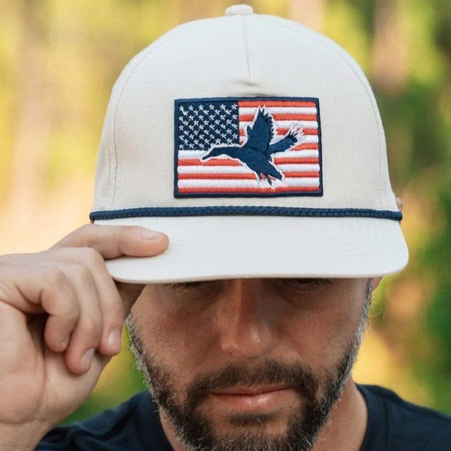 Burlebo Hat American Flag Duck - Putty