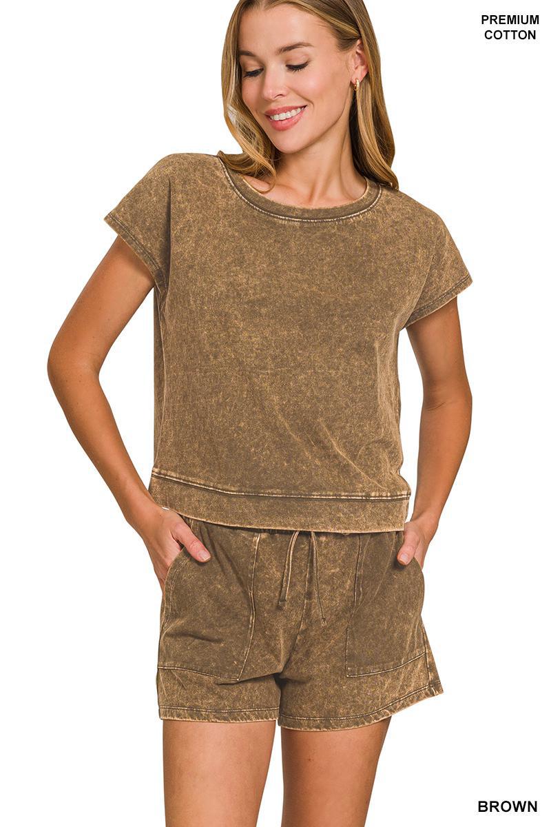 Zenana CTCPW-3441Y Premium Cotton Washed Sleeveless Set