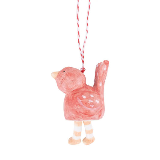 Red Bird Christmas Ornament - Hand Painted