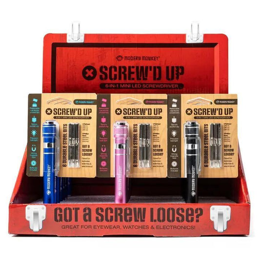 Modern Monkey® Screw’D Up 6-in-1 Mini Led Screwdriver