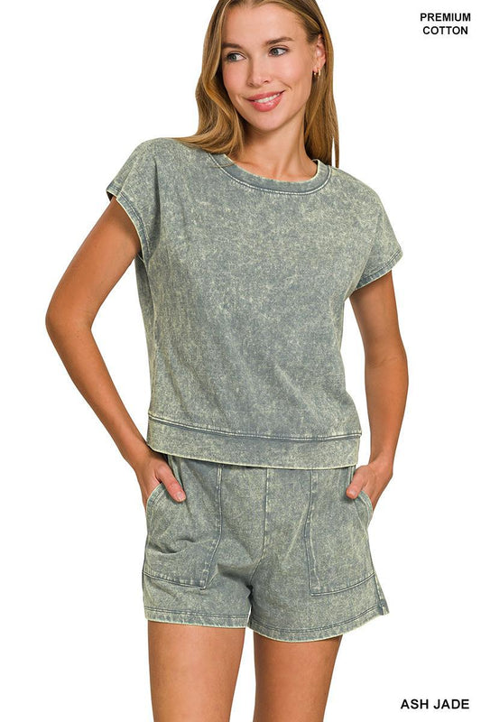 Zenana CTCPW-3441Y Premium Cotton Washed Sleeveless Set