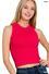 Zenana Built in Bra Seamless Crop Tank Top