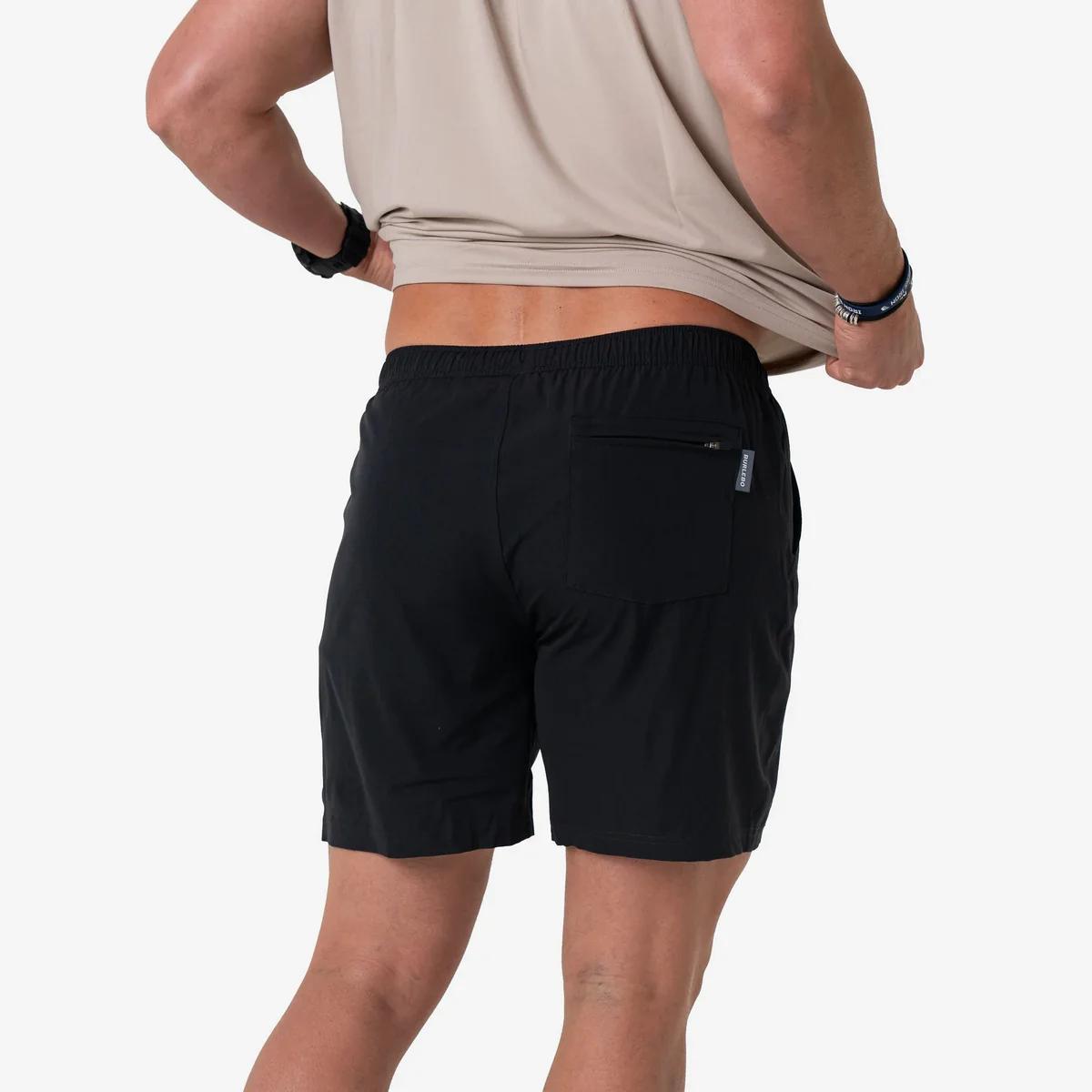 Burlebo Athletic Short - Heather Black - Retro Duck Camo Liner