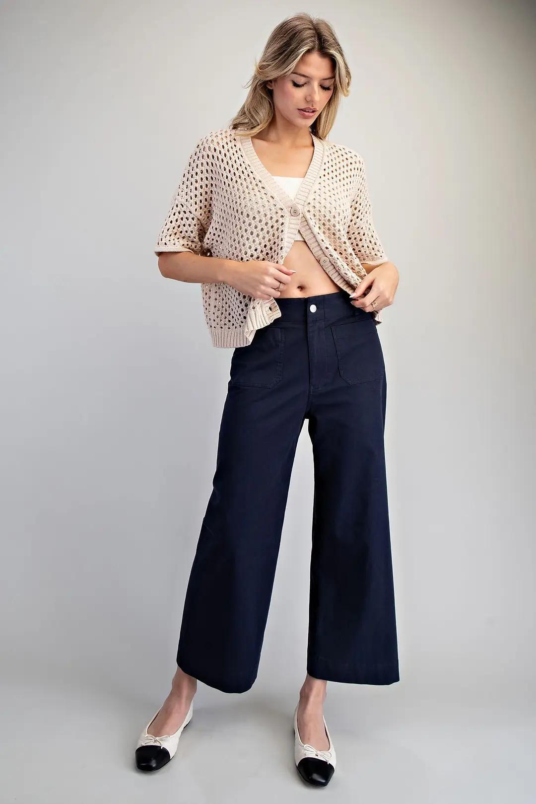EE:SOME Solid Straight Leg Pants