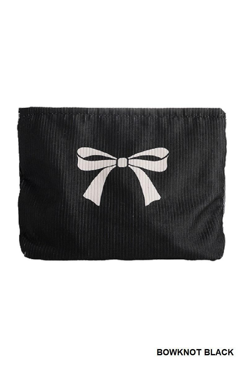 ZENANA BOWKNOT PATTERN MAKEUP COSMETIC CLUTCH BAG