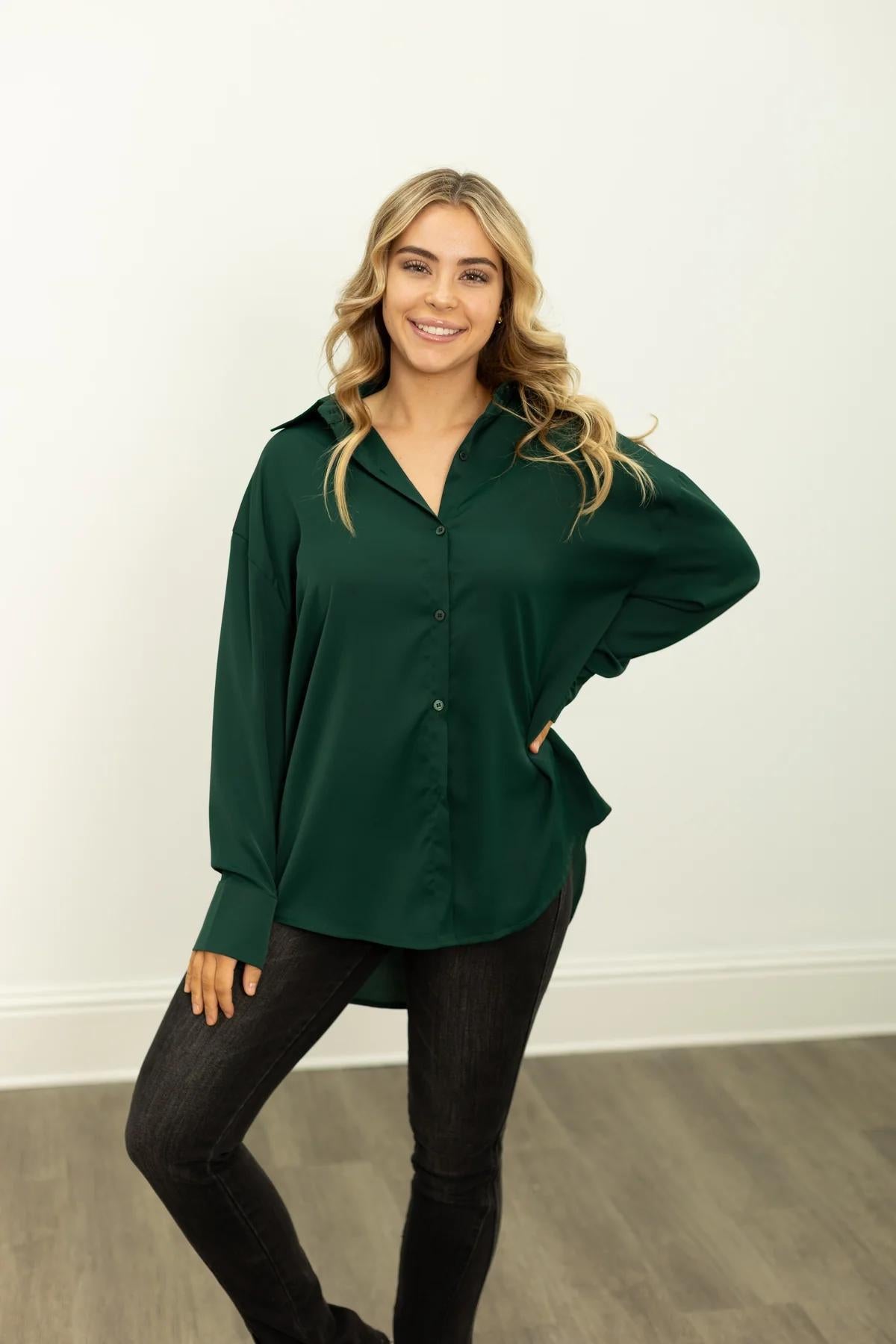 G&E The Kathryn Button-Up, Forest Green