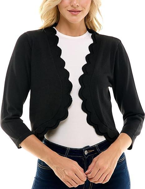 Scallop Knit Shrug Cardigan