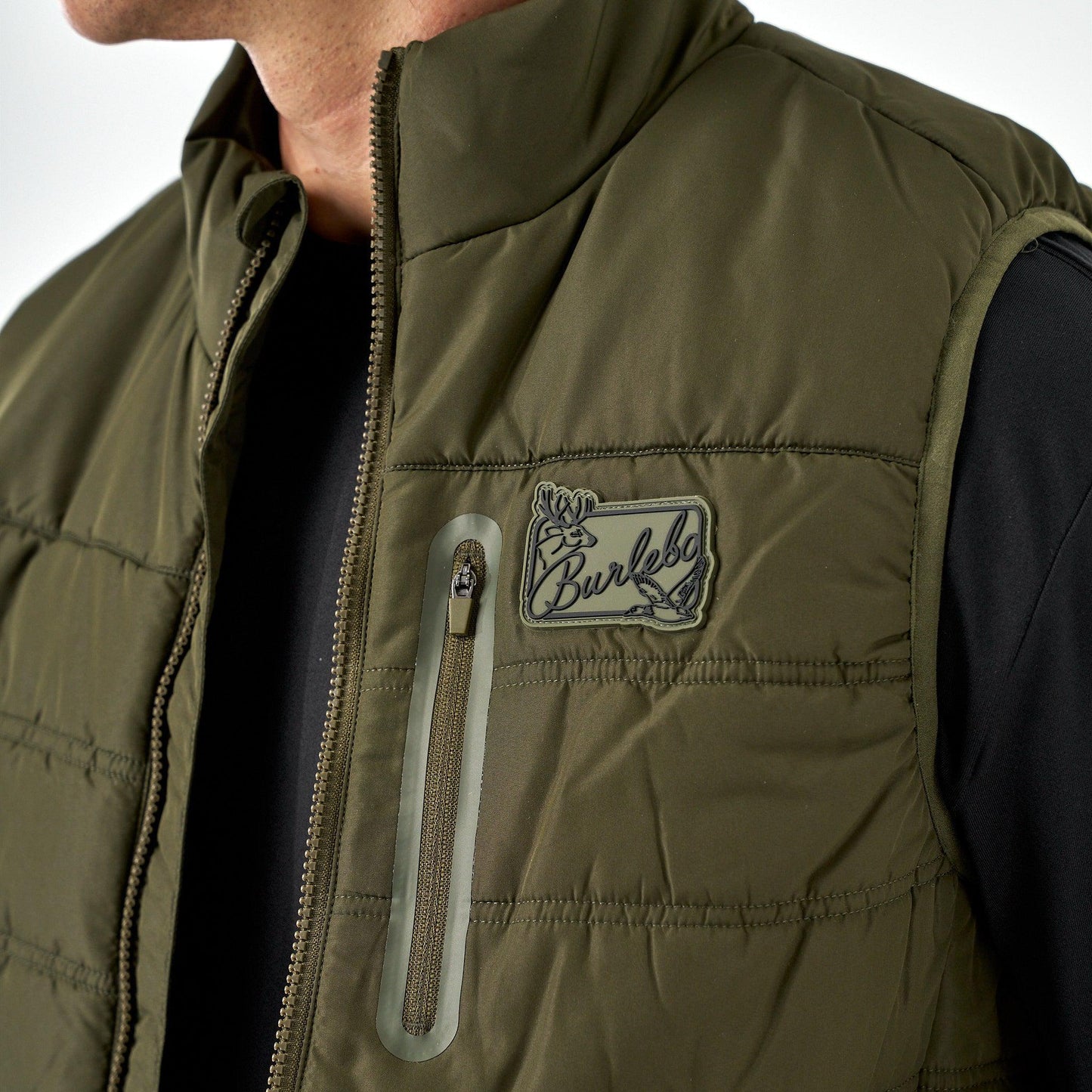 BURLEBO PUFFER VEST - GREEN