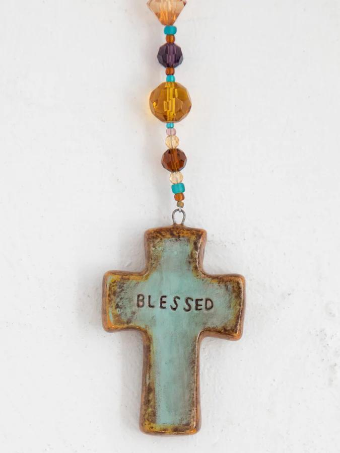 Natural Life Artisan Cross Car Charm