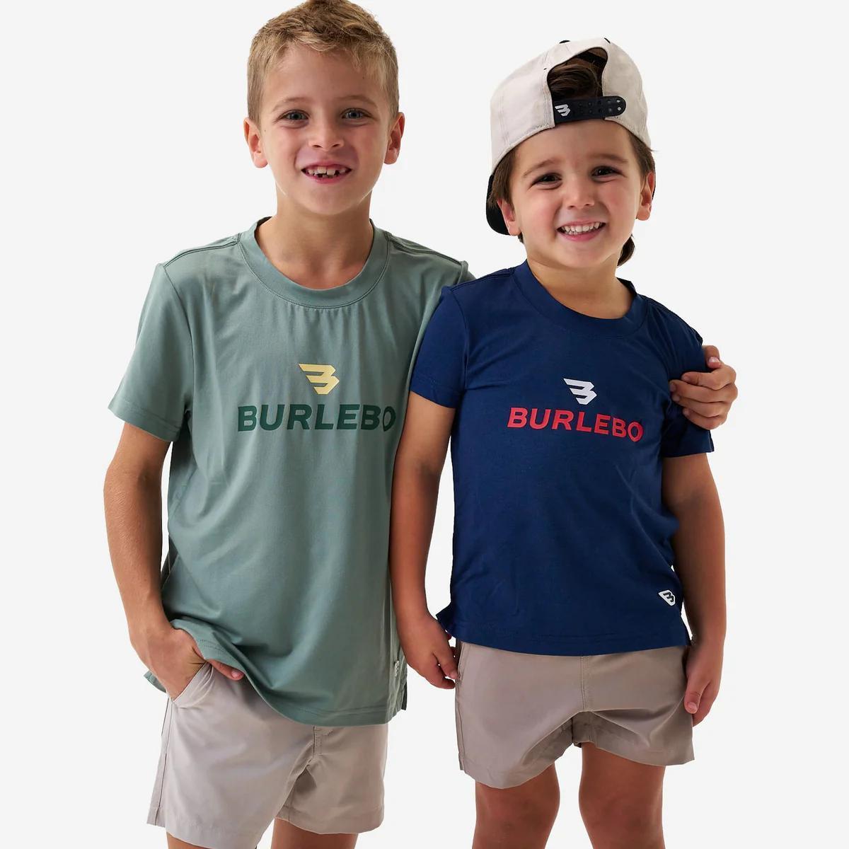Burlebo Youth Go To Tee Prepack - Flying B Logo - Navy & Sage