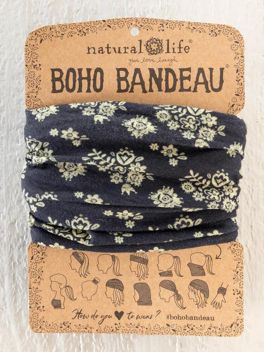 Natural Life Full Boho Bandeau® Headband Black