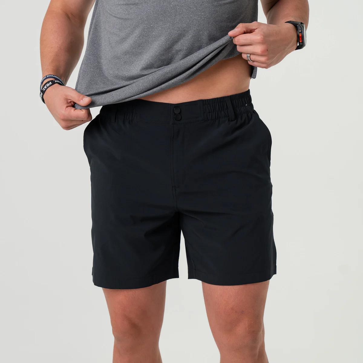 BURLEBO 7" Everyday Short - Matte Black - Retro Duck Camo Pocket