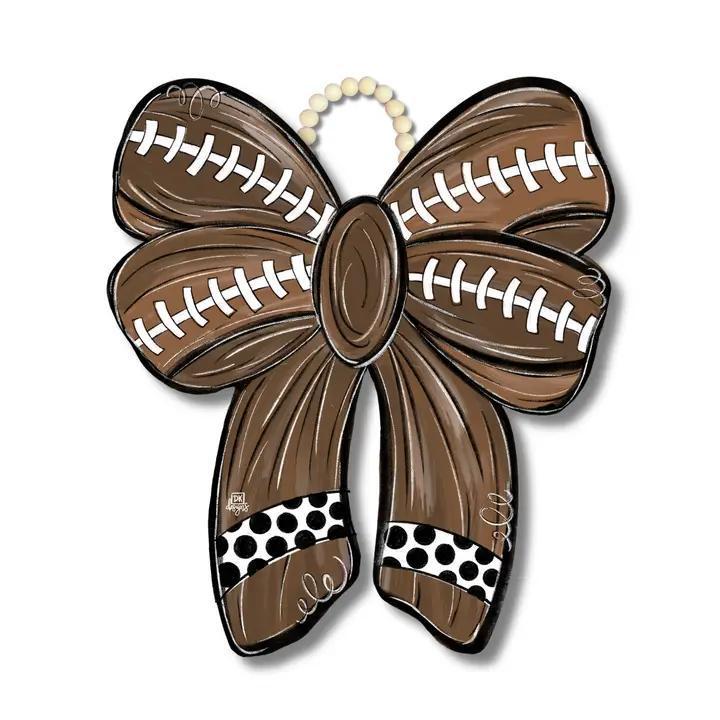 Football Bow Door Hanger