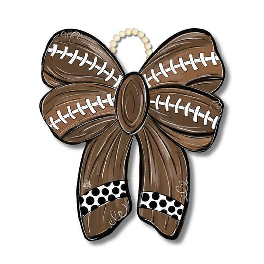 Football Bow Door Hanger