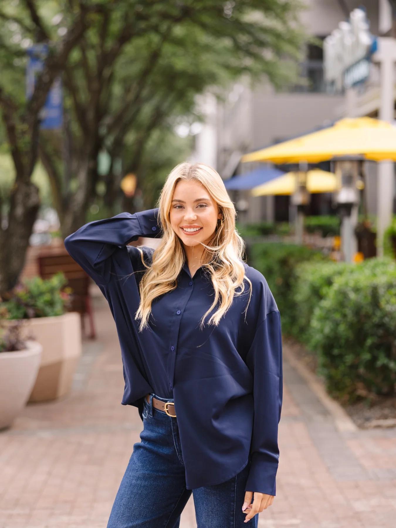 G&E The Kathryn Button-Up, Navy