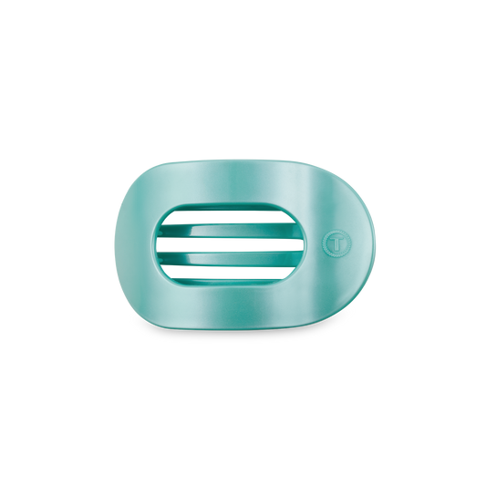 TELETIES Round Flat Hair Clip | Small | Totally Turquoise