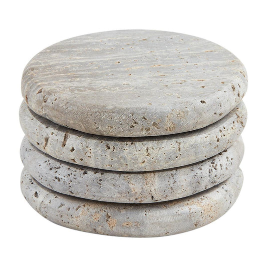 Gray or Beige Stone Coaster Sets