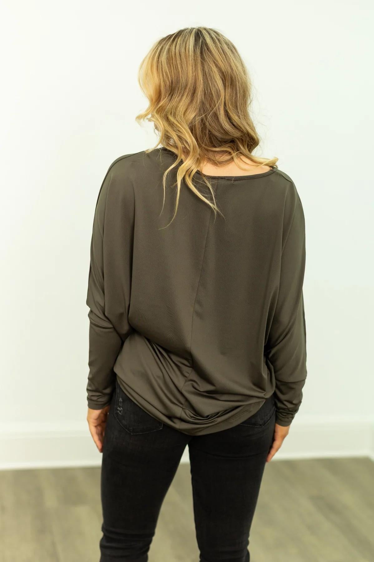 G&E Long-sleeve Crewneck, OLIVE