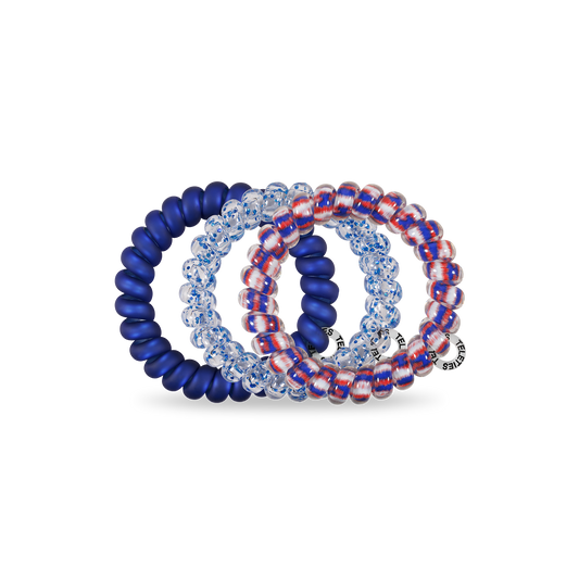 TELETIES Spiral Hair Coils | Large | Fire-workin' It Hair Ties