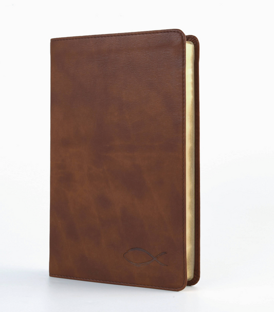 The KJV Study Bible [Chesnut Brown Fish]