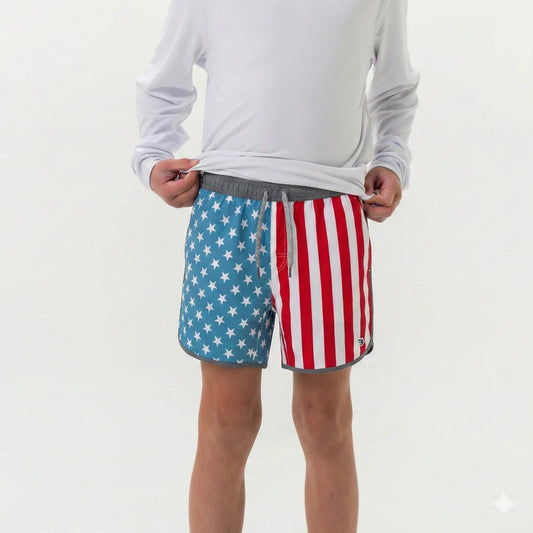 Burlebo Youth Swim Trunk - Throwback USA