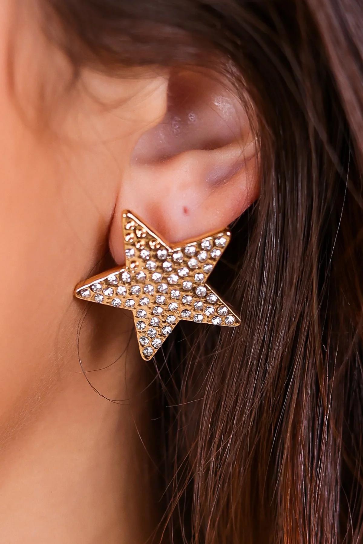 TWINKLE, TWINKLE GOLD STAR EARRINGS