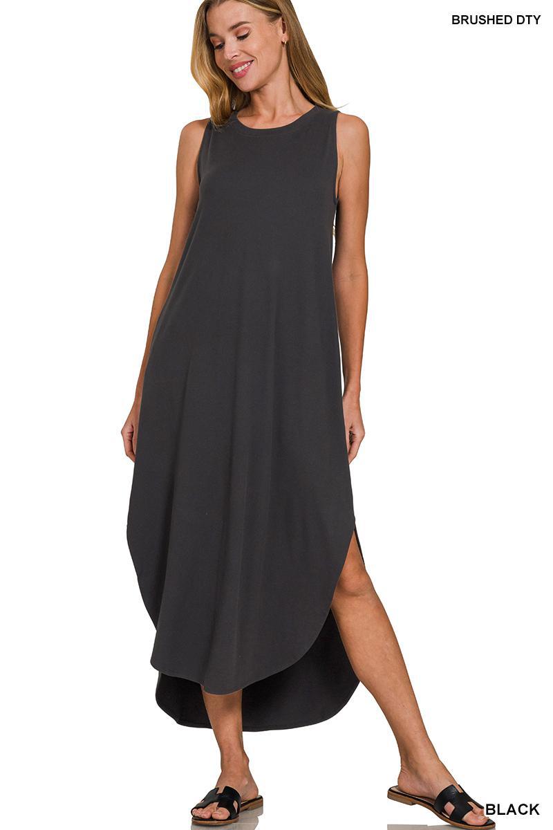 Side Slit Dress with Pockets