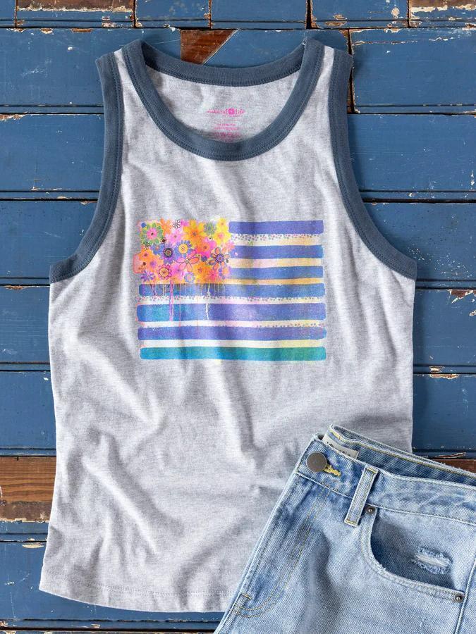 Natural LIfe Ringer Tank Top America