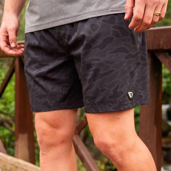 BURLEBO 7" ATHLETIC SHORT - BLACK CAMO