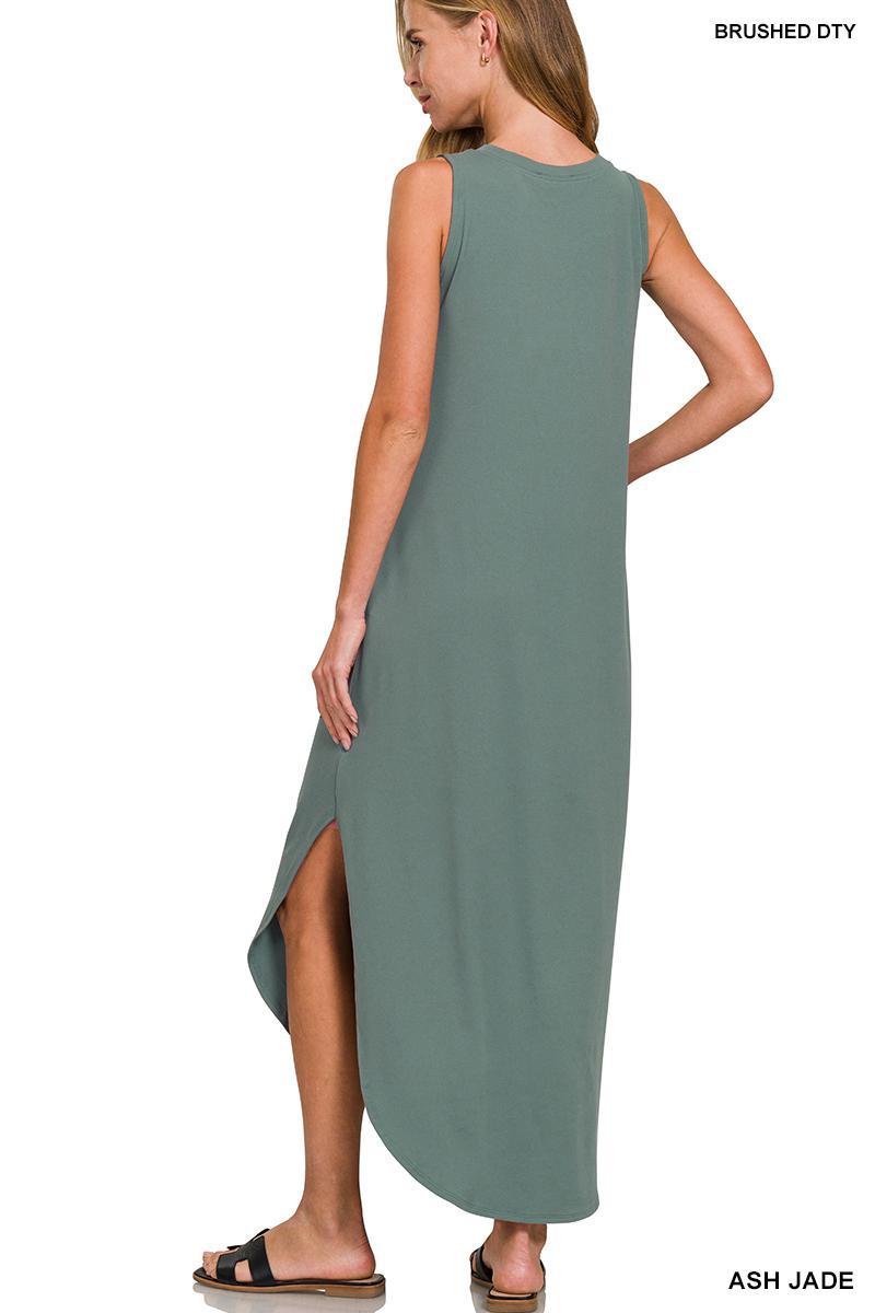 Side Slit Dress with Pockets