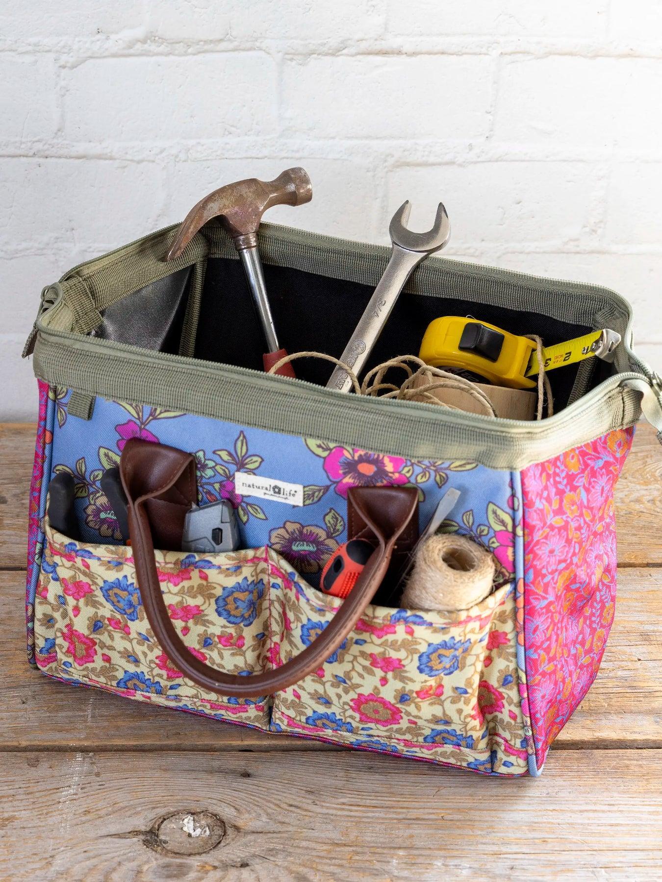 Natural Life Zip Up Tool Bag - Blue Enchanted Wildflowers