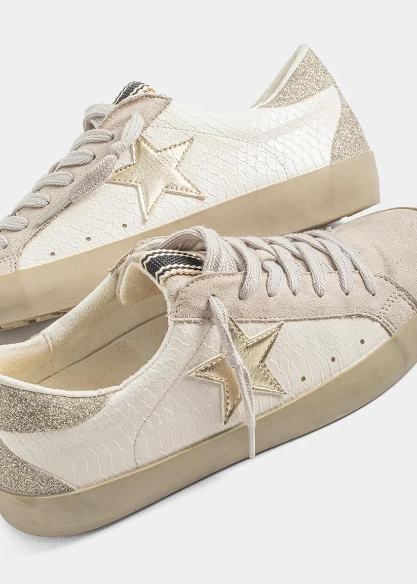 ShuShop Paula Bone Snake Sneaker