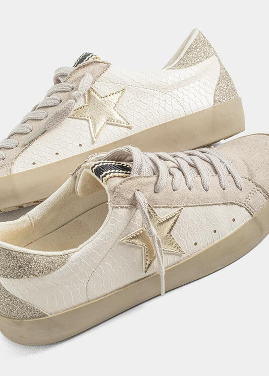 ShuShop Paula Bone Snake Sneaker
