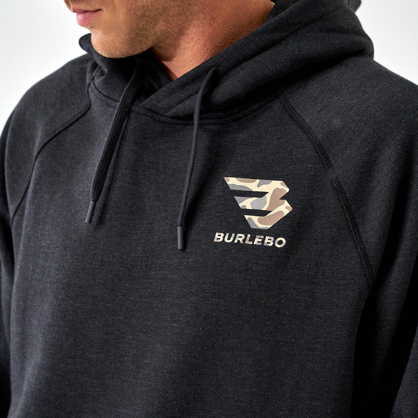 BURLEBO FLEECE HOODIE - CAMO SIGNATURE LOGO