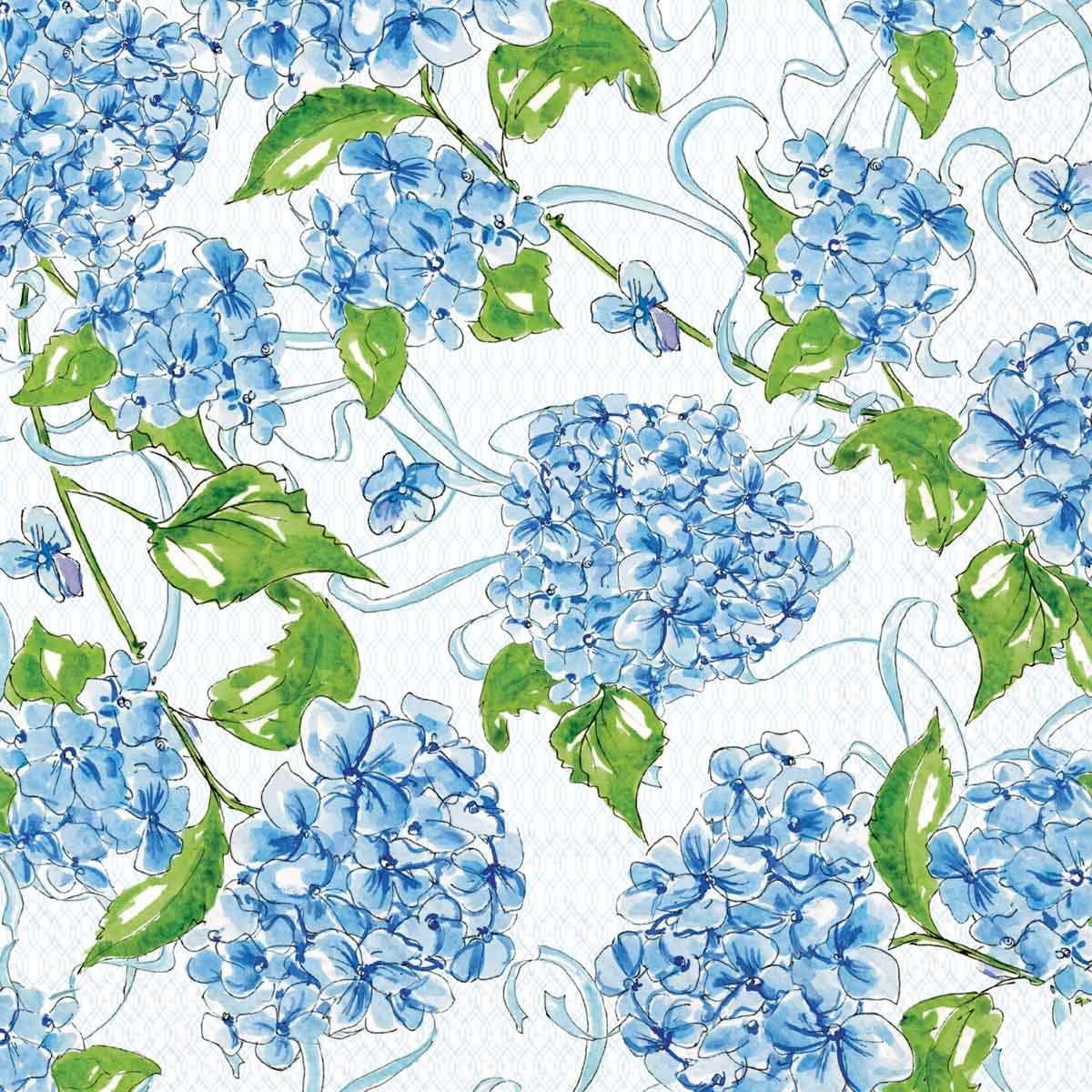 Paper Lunch Napkins 20 Ct Hydrangea Allover