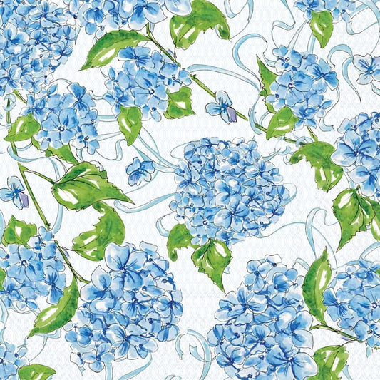 Paper Lunch Napkins 20 Ct Hydrangea Allover