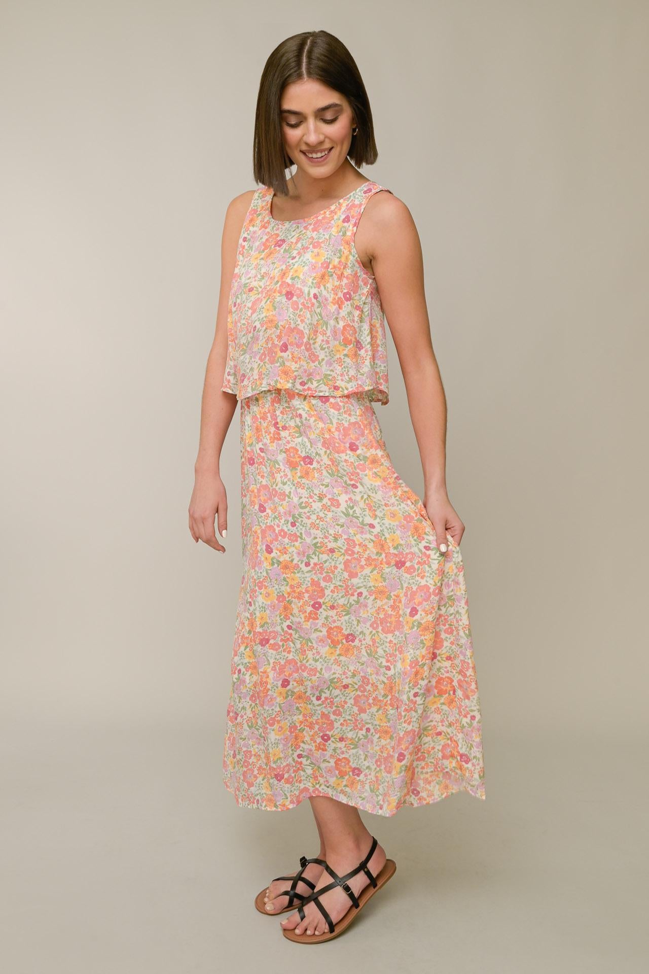S/L Popover Maxi Dress