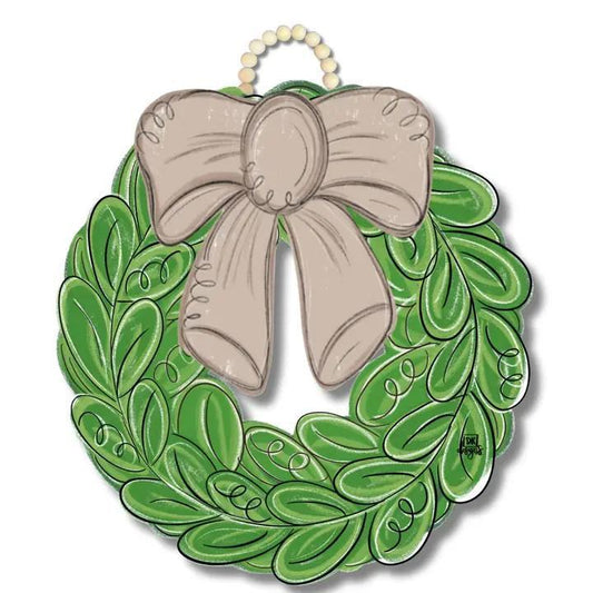Dk Mocha Bow Wreath Door Hanger