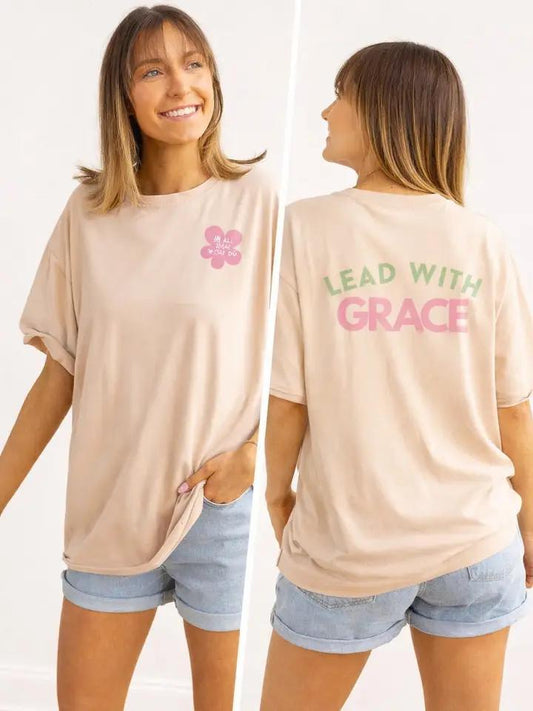 G & E Lead with Grace Relaxed Fit Tee