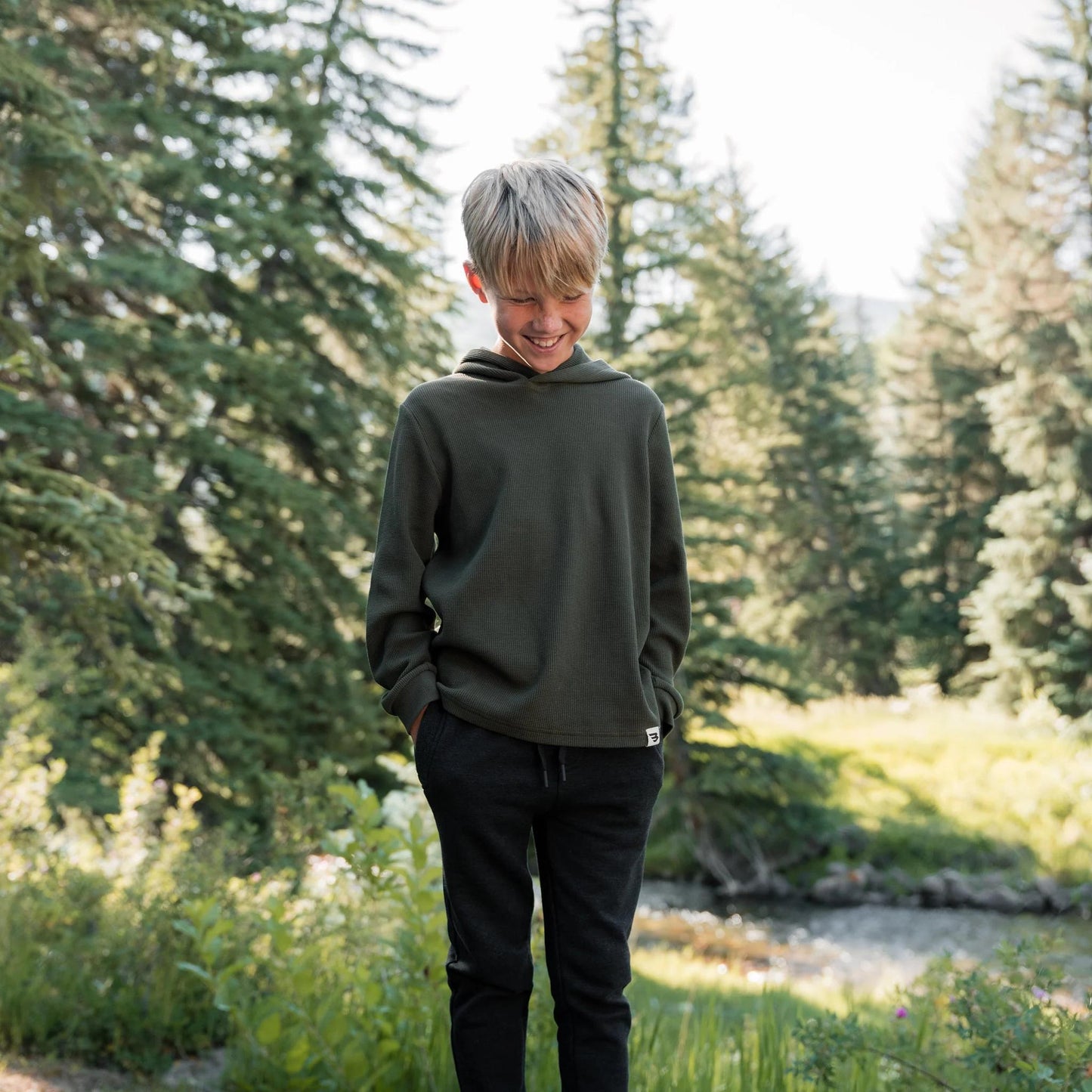 BURLEBO Youth - Fleece Jogger - Heather Black