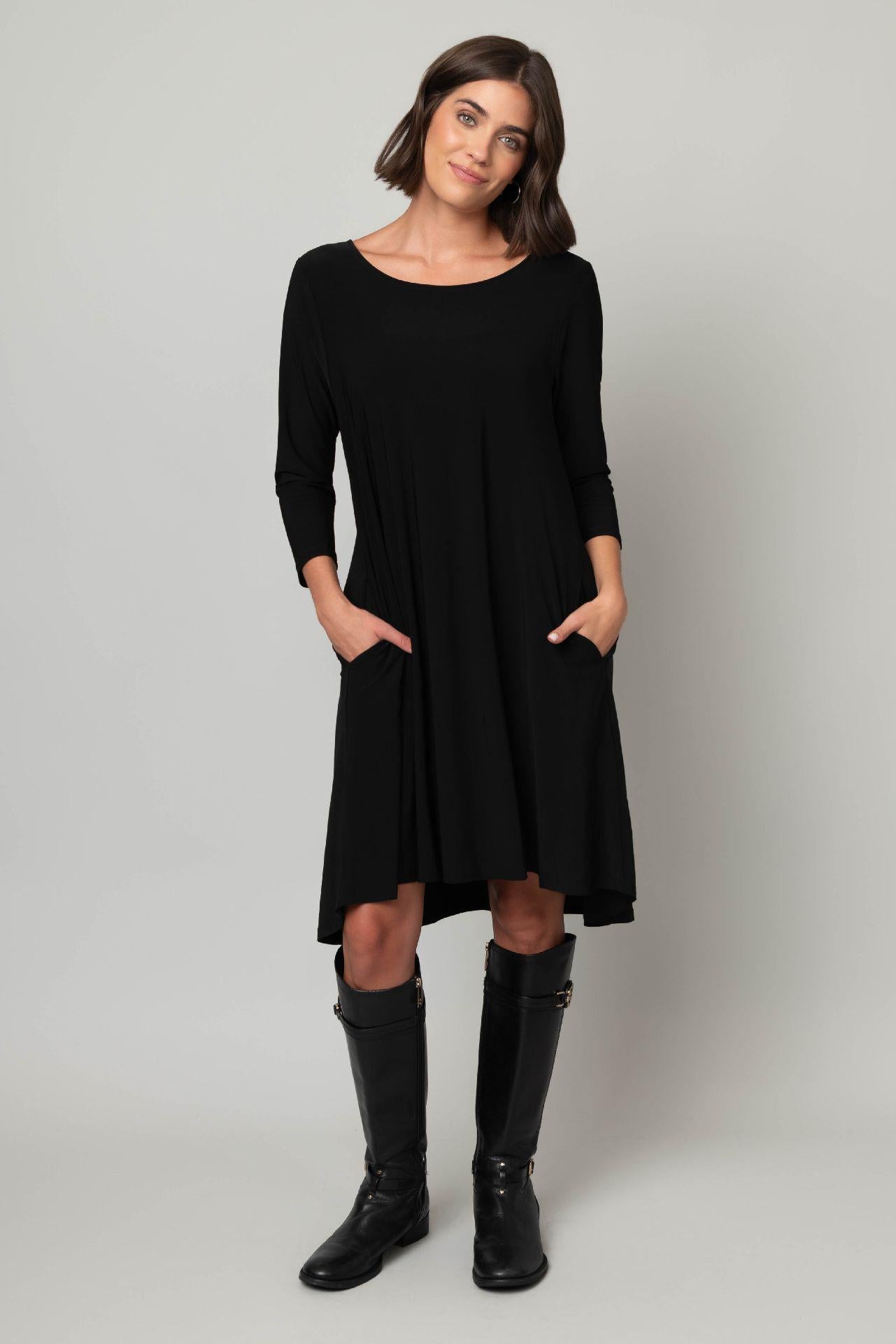 ITY 3/4 Sleeve Trapeze Dress