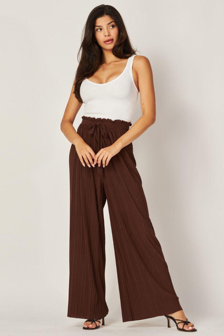 TIE FRONT PLEATED PANT