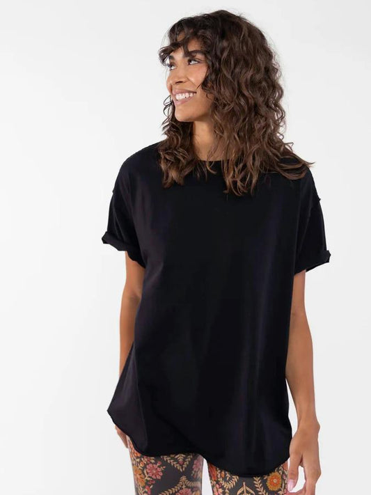 Natural Life Take It In Cotton Tee - Black