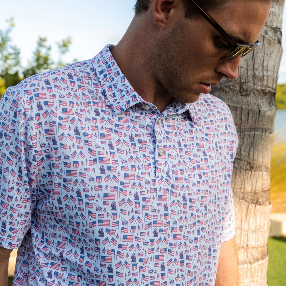BURLELBO Performance Polo - Old Glory