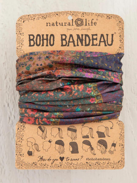 Natural Life Full Boho Bandeau® Headband - Vintage Patchwork