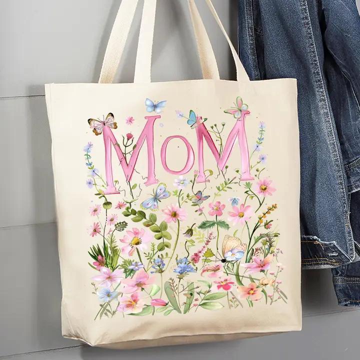 Variety - Mother's Day Wild Flowers Canvas Tote Bags