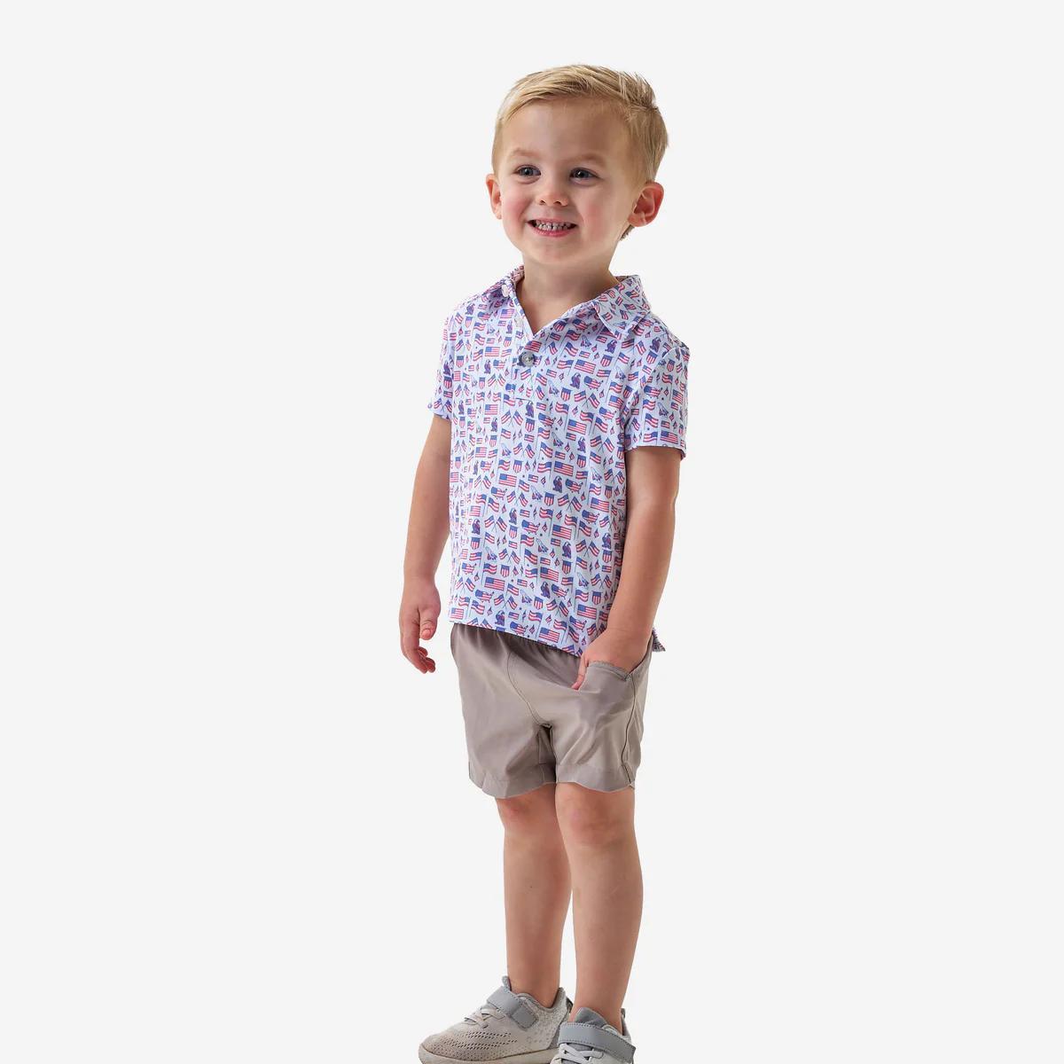 BURLEBO Youth Performance Polo - Old Glory