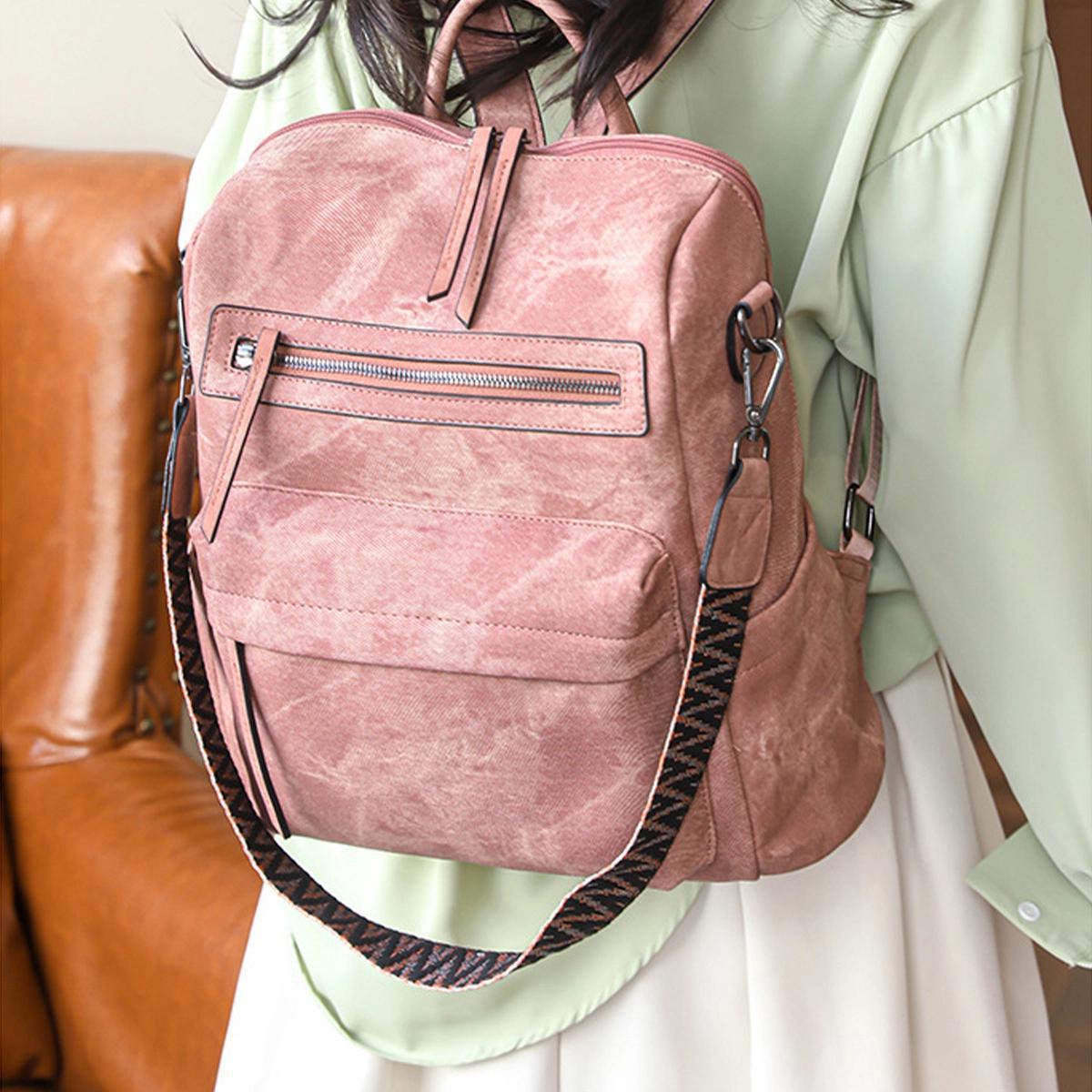 Versatile Large Capacity BACKPACK Brown or Pink