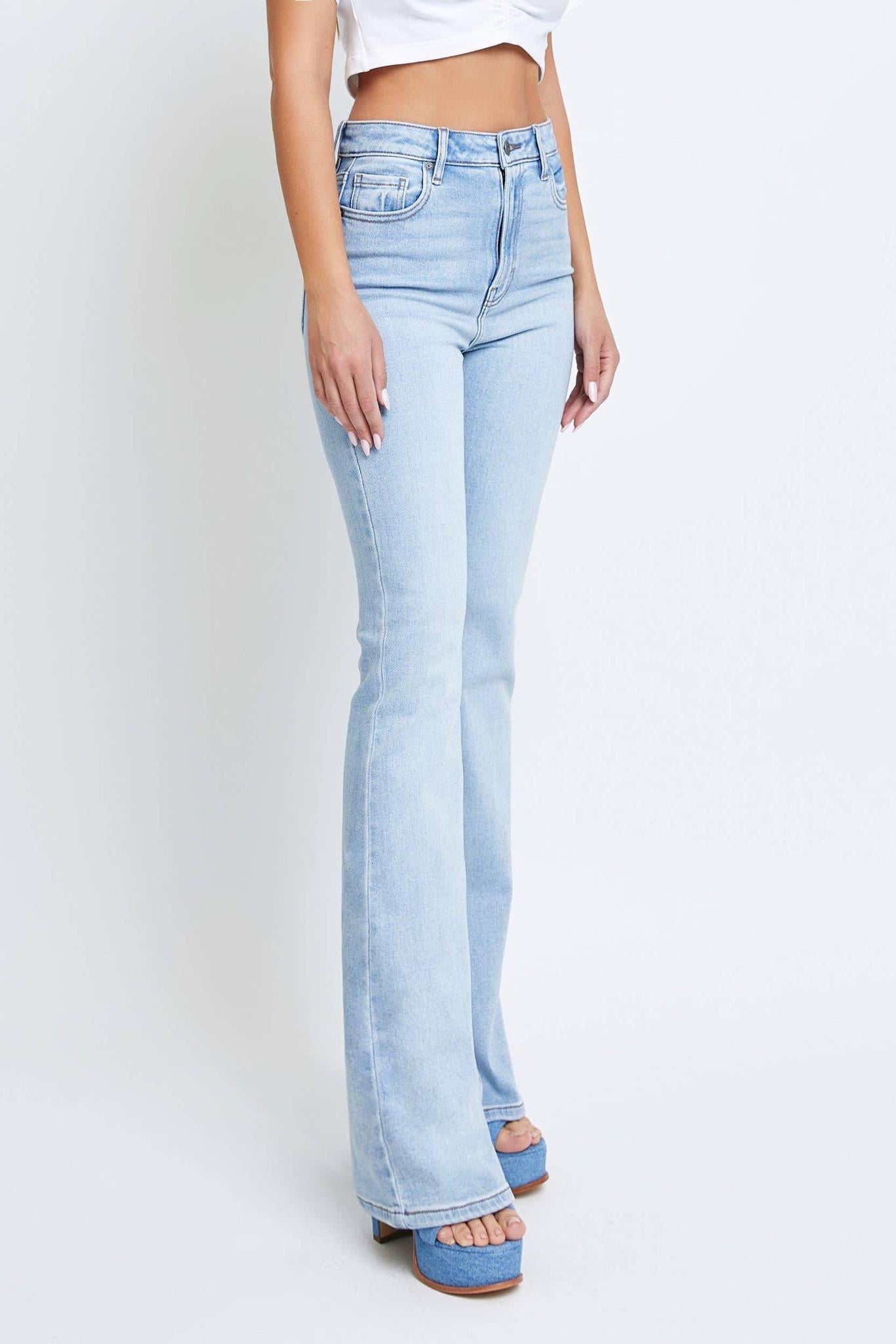 Hidden Light Wash Classic Inseam Flare